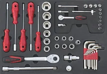 Набор инструмента в ложементе  2 ящ. инстр. тележки ECO, IZELTAS, 8243002052/13000002441 8243002052