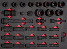 Усиленные торцевые головки 1/2 и 3/4 дюйма в ложементе, 4-й ящик тележки GRANDMASTER, IZELTAS, 13000005597 13000005597