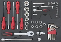 Набор инструмента в ложементе 2-ой ящик инструментальной тележки TREND, IZELTAS, 8244002052, 13000002456 8244002052