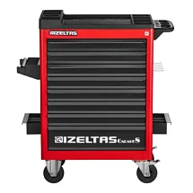 Тележка инструментальная серии GARAGE без инструментов, 8 выдвижных ящиков, цвет красно-черный, IZELTAS, 8242321008/13000002428 8242321008