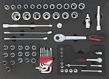 Набор инструмента в ложементе  2 ящ. инстр. тележки GARAGE, IZELTAS, 8242002072/13000002420 8242002072