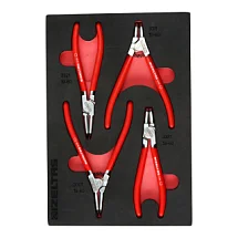 Набор съемников стопорных колец 19-60 в ложементе 4-ре предмета, габариты 230х335, IZELTAS, 2965905602 2965905602