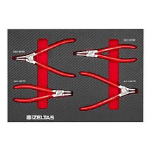 Набор съемников стопорных колец в ложементе карбон 274x400х30мм 4 предмета IZELTAS 2965905311