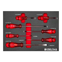 Набор отверток МАСТЕР / Kraft SL PH в ложементе карбон 250x350х30мм 7предметов IZELTAS 2965905106