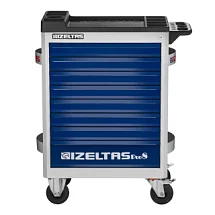 Тележка инструментальная серии PRO с набором инструментов 206 предметов, 8 выдвижных ящиков, сине-черный, IZELTAS, 8241002209, 13000005240 8241002209