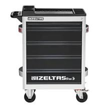 Тележка инструментальная серии PRO без инструментов, 5 выдвижных ящиков, серо-черный, IZELTAS, 8241323005, 13000002412 8241323005