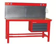 Верстак слесарный беcтумбовый с тремя подвесными ящикам и перфорированным экраном (панелью), габариты 1680х720х1500 мм, IZELTAS, 8500346001, 13000002586 8500346001