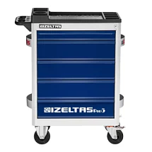 Тележка инструментальная серии PRO без инструментов, 5 выдвижных ящиков, сине-cерый, IZELTAS, 8241322005, 13000002408 8241322005