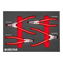 Набор съемников стопорных колец в ложементе карбон 250x350х30мм 4 предмета IZELTAS 2965905110