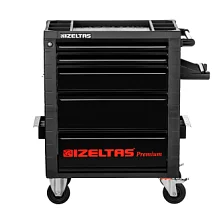 Тележка инструментальная серии PREMIUM без инструментов, 5 выдвижных ящиков, красно-черный, IZELTAS, 8245321005, 13000002474 8245321005