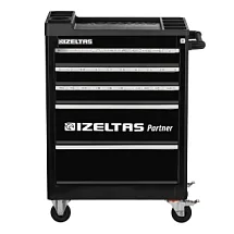 Тележка инструментальная серии PARTNER с набором инструментов 118 предметов, 5 выдвижных ящиков, серо-черный, IZELTAS, 8235007121, 13000005206 8235007121