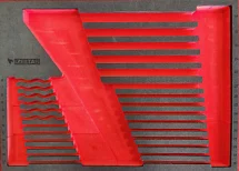 Пустой ложемент EVA, красно черный, для набора комбинированных ключей 27 предметов, габариты 460х335, IZELTAS, 2955905920 2955905920