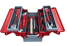 Ящик раскладной с инструментами (набор для сантехников), металлический, 28 предметов, 190х420х200, 5 секций, IZELTAS, 8420005028, 13000002566 8420005028