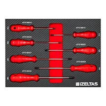 Набор отверток TX в ложементе карбон 250x350х30мм 7 предметов IZELTAS 2965905111