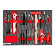 Набор ударного инструмента в ложементе карбон 500x350х30мм 17 предметов IZELTAS 2965905104