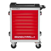 Тележка инструментальная серии PRO с набором инструментов 206 предметов, 8 выдвижных ящиков, красно-черный, IZELTAS, 8241001209, 13000002395 8241001209