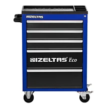 Тележка инструментальная серии ECO с набором инструментов 93 предмета, 5 выдвижных ящиков, сине-черный, IZELTAS, 8243002096, 13000005235 8243002096