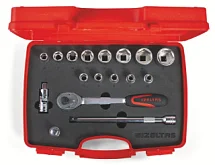 Набор торцевых шестигранных головок 1/2" 10-32 мм 17 предметов IZELTAS 1113002017