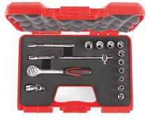 Набор торцевых головок 1/4" шестигранных 4-13 мм 15 предметов IZELTAS 1107006015