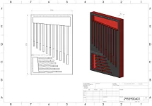 Пустой ложемент EVA, красно черный, для набора комбинированных ключей 17 предметов, габариты 230х335, IZELTAS, 2955900401 2955900401
