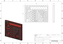 Пустой ложемент EVA, красно черный, для торцевых головок 1/2"+1*, 4" 102 предмета, габариты 462X335, IZELTAS, 2955905922 2955905922