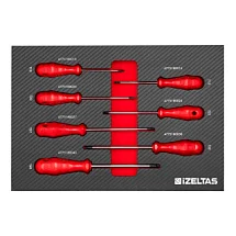 Набор отверток TX в ложементе карбон 274x400х30мм 7 предметов IZELTAS 2965905312