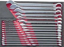 Набор комбинированных ключей в ложементе 27 предметов, габариты 460х335, IZELTAS, 2965905920 2965905920