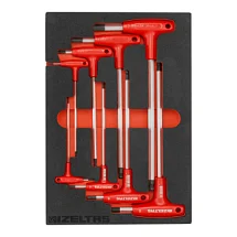 Набор шестигранных ключей ш, г с т-рукояткой в ложементе 8 предметов, габариты 230х335, IZELTAS, 2965905510 2965905510