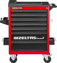 Тележка инструментальная серии GARAGE без инструментов, 7 выдвижных ящиков, красно-черный, IZELTAS, 8242321007, 13000002427 8242321007