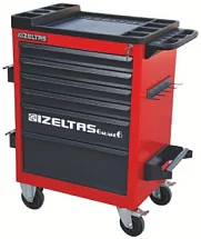 Тележка инструментальная серии GARAGE без инструментов, 6 выдвижных ящиков, цвет красно-черный, IZELTAS, 8242321006/13000002426 8242321006