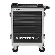 Тележка инструментальная серии PRO без инструментов, 6 выдвижных ящиков, цвет серо-черный, IZELTAS, 8241323006/13000002413 8241323006