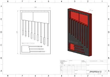 Пустой ложемент EVA, красно черный, для набора комбинированных ключей с трещоткой и шарниром 12 предметов, габариты 230х335, IZELTAS, 2955905412 2955905412