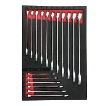 Набор комбинированных ключей в ложементе 17 предметов, габариты 230х335, IZELTAS, 2965905401 2965905401