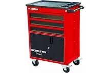 Тележка инструментальная серии TREND с набором инструментов 93 предмета, 3 выдвижных ящика, отделение с распашными дверцами, - красно-черный, IZELTAS, 8244003096, 13000005241 8244003096