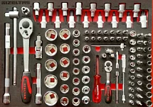 Набор торцевых головок 1/4"+1/2" в ложементе 102 предмета габариты 462X335 IZELTAS 2965905922