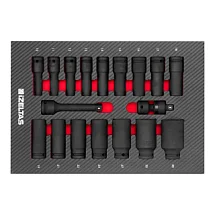 Набор усиленных удлиненных головок 1/2" в ложементе карбон 274x400х30мм 18 предметов IZELTAS 2965905308