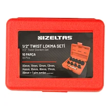 Набор торцевых головок 1/2" для поврежденных болтов и гаек 10-19 мм, IZELTAS, 14000005130 14000005130
