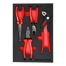 Набор шарнирно губцевого инструмента 4 предмета, в ложементе  230х335 мм, IZELTAS, 2965905600 2965905600