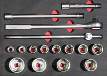 Торцевые головки 3/4 дюйма  в ложементе 5-й ящик тележки GRANDMASTER, IZELTAS, 13000005599 13000005599