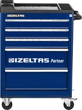 Тележка инструментальная серии PARTNER с набором инструментов 118 предметов, 5 выдвижных ящиков, сине-черный, IZELTAS, 8235005121, 13000005377 8235005121