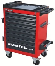 Тележка инструментальная серии GARAGE с набором инструментов 139 предметов, 8 выдвижных ящиков, цвет красно-черный, IZELTAS, 8242008142/13000002424 8242008142