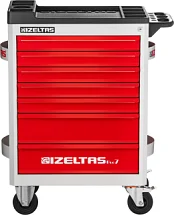 Тележка инструментальная серии PRO без инструментов, 7 выдвижных ящиков, красно-черный, IZELTAS, 8241321007, 13000002403 8241321007