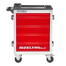 Тележка инструментальная серии PRO без инструментов, 5 выдвижных ящиков, красно-черный, IZELTAS, 8241321005, 13000002401 8241321005