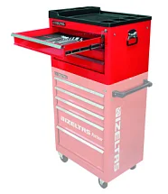 Ящик инструментальный металлический, 3 выдвиж.ящ., пустой, красный, совместим с серией PARTNER, IZELTAS, 13000005561 13000005561